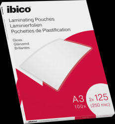 627321 Laminating pouches, A3, 2x125Mic, glossy, pack of 100