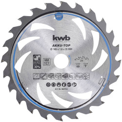 kwb 584754 Carbide Saw Blade 165mm 24 cogs cordless suitable clean cuts