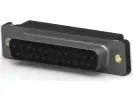 D-Sub socket, 25 pole, standard, equipped, straight, IDC connection, 1658610-2