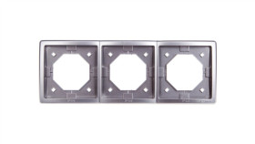 Simon Basic Standard Ramka Bryzgoszczelna Potrójna Uniwersalna Ip44 Stal Inox...