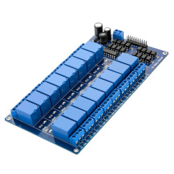 16-channel relay module 12V with optocoupler low-level trigger compatible with Arduino
