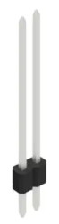 Pin header, 2 pole, pitch 1.27 mm, straight, black, 10060205
