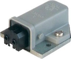 Surface mount socket, 2 pole, screw mounting, screw connection, 1.5 mm², gray, 930329106