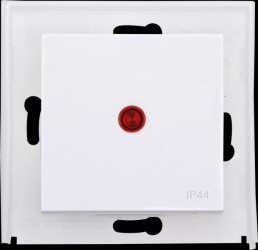 493572004 Rocker switch with red lens, HK07, pure white