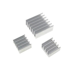 Radiatory samoprzylepne 14x14x5mm + 2x 9x9x4mm, pasują do Raspberry Pi