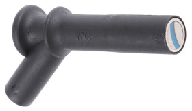 Adapter do złącz pomiarowych, rodzaj: Złącze męskie na żeńskie, wtyk: 11mm, gniazdo: 4mm, 2A, Czarny, 1kV