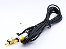 Przyłącze kablowe - coaxial RCA (wtyk-wtyk); długość 2,5m, slim