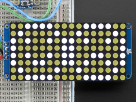 Adafruit 16x8 1.2" LED Matrix + Backpack - Ultra Bright Round White LEDs