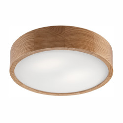 Lampa sufitowa plafon drewniany dębowy LED 2-punktowy okrągły 38 cm LD-PD-6.2 DAB