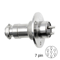 Gniazdo + wtyk na panel, uszczelka, seria C02 / 7 pin