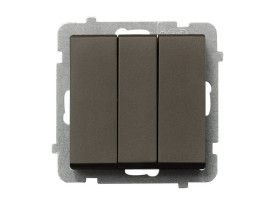 SONATA Wyłącznik potrójny czekoladowy metalik ŁP-13R/m/40 OSPEL