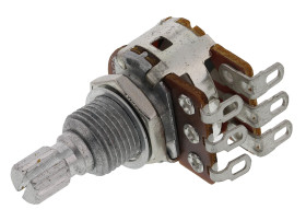 Potencjometr 500kΩ typ Obrotowy Bourns średnica wału 6 mm 0.06W długość wału 19mm średnica 17mm Montaż panelowy