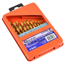 Wiertła do metalu 13szt 1,5/6,5m m powlekane tytanem