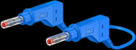 Measuring lead with (4 mm lamella plug, straight) to (4 mm lamella plug, straight), 0.25 m, red, PVC, 2.5 mm², CAT II, 66.9407-0
