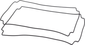 Seal, silicone, (L) 240 mm, black, for series 1554V, 1554VGASKET