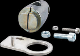 Mounting kit, round profile, Ø 12 mm for optoelectronic sensors, E21297