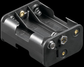 11467 Holder for 6 Mignon batteries (AA), push-button