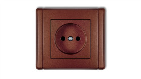 Flexi Gniazdo Pojedyncze B/U Brązowy Metalik 9Fgp-1P