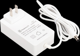 KSA-48E-080600D5/US/WT Raspberry Pi Build HAT power supply, 48W, DC socket, US plug, wh