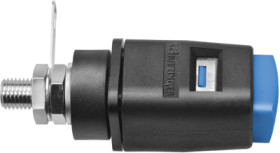 Quick pressure clamp, blue, 30 VAC/60 VDC, 16 A, solder connection/cable lug, nickel-plated, SDK 503 / BL