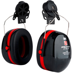 3M&#x2122; PELTOR&#x2122; Optime&#x2122; III Earmuffs, 34 dB, Black/Red Helmet Mounted H540P3E-413-SV