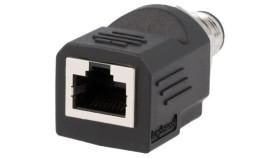 Rjs-12D04fm-Ls8001 Adapter M12 Męski,Rj45 Gniazdo Kod D-Ethernet 4Pin Proste