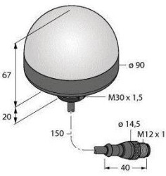 Lampa okrągła Turck K90LBPQP światło ciągłe