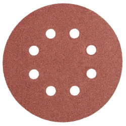 Krążki ścierne 125 mm, K100, 5 szt., z 8 otworami /5kpl./