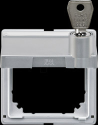 516360 Intermediate ring, hinged cover, label field, lockable, aluminiu