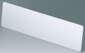 Front/rear panel, straight, aluminum, (W x H) 250.8 x 68.5 mm, 1.5 U/42 HP, gray, A0354270