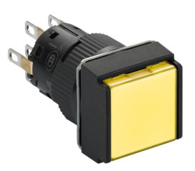 Przycisk żółty kwadr. O 16, kryty z sam. powr., 2OC XB6ECA52P