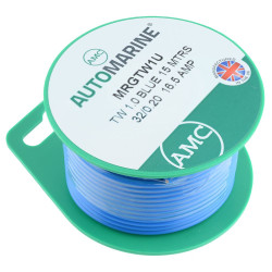 Blue 1mm Thin Wall 16.5A Cable Mini Reel 15m