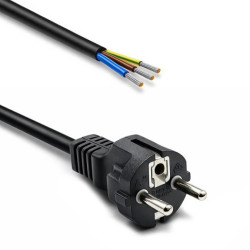 Qoltec Przewód zasilający SCHUKO CEE 7/7 miedź Cu odizolowany lutowany 3x1.00 mm² 1.8m
