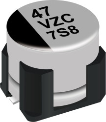 Kondensatory elektrolityczne aluminiowe 68μF 25V dc SMD Panasonic 6.3 x 7.7mm