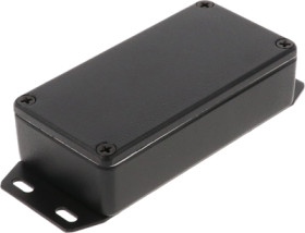 Aluminum die cast enclosure, (L x W x H) 100 x 50 x 31 mm, black (RAL 9005), IP65, 1590WG2FBK