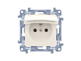 SIMON 10 Gniazdo do wersji IP44 z klapka w kolorze pokrywy zaciski śrubowe kremowe CGZ1B.01/41 KONTAKT SIMON