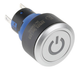 Nasadka przełącznika Chwilowy SPDT średnica wycięcia 22.2mm, montaż panelowy RS PRO