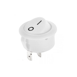 PRZEŁĄCZNIK R5 KLAWISZOWY, KOŁYSKOWY BIAŁY 6A/250V 0-1