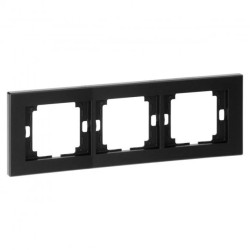 Ramka potrójna Onyx, Ra-3O, czarny
