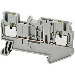 Złączka szynowa bezpiecznikowa 5x20mm/6x32mm 2-przewodowa 2,5mm2 szara, samozaciskowa NSYTRP22TB /50szt./