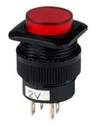 R13-508-AR przełącznik stabilny podświetlany czerwony ON-OFF