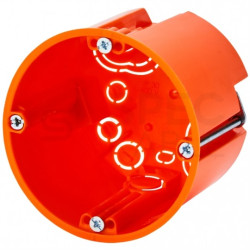 Puszka instalacyjna podtynkowa typu HW fi: 68x62 IP30 pomarańczowa 7350165 F-TRONIC