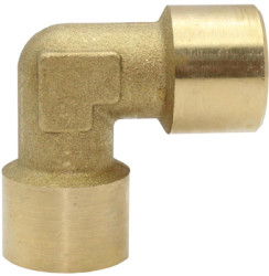 Angle piece, L 45 mm, 60 bar, brass, for pipe systems, 112707