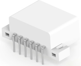 Plug, 6 pole, angled, 1 row, white, 175783-1