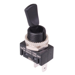 On-Off Black Paddle Toggle Switch SPST 8A R13-412A1-HWR