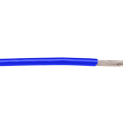 Przewód montażowy 0,33 mm² Niebieski Alpha Wire PTFE 22 AWG 1 kV dł. 30m 19/0,16 mm +200°C Właściwości CA 65,