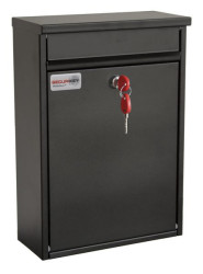 Post Box Std, Front Load,Black