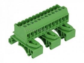 Złączka na szynę DIN; 12 torowa; rozłączna; Dinkle