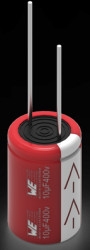 Electrolytic capacitor, 100 µF, 250 V (DC), ±20 %, radial, pitch 7.5 mm, Ø 18 mm, 860241181006