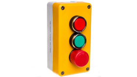 Kaseta Sterownicza Żółto-Szara, 3 Przyciski, Kryty Ziel. (1No), Kryty...